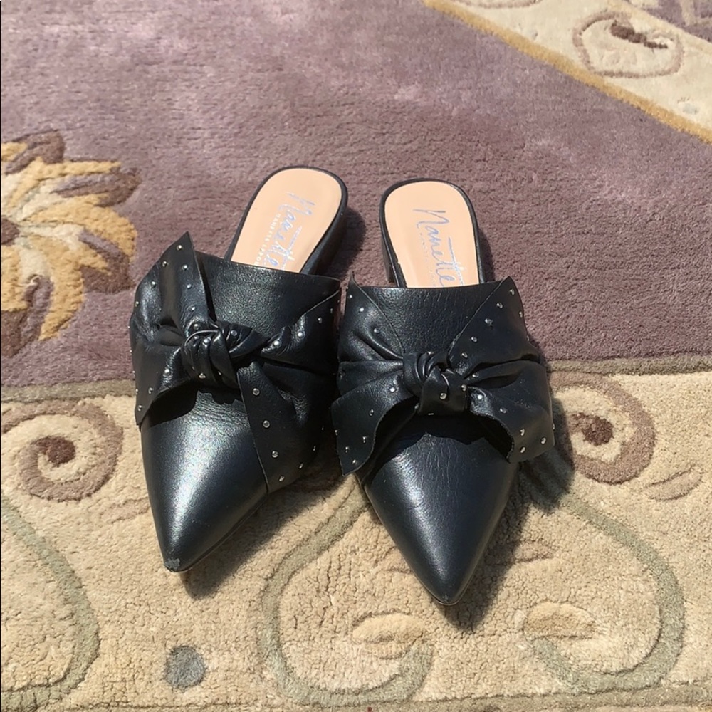 Nannette Lapore Bow Slide On Flats